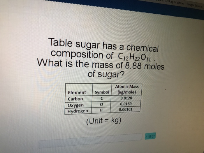 solved-table-sugar-has-a-chemical-composition-of-c12h22o11-chegg