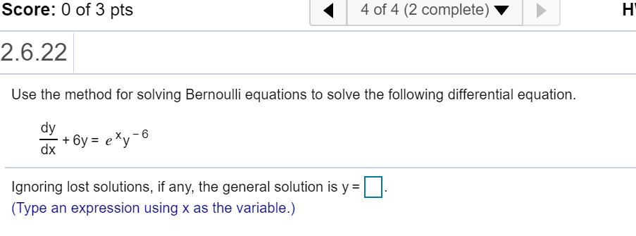 Solved Score: 0 of 3 pts 4 of 4 (2 complete) 2.6.22 Use the | Chegg.com