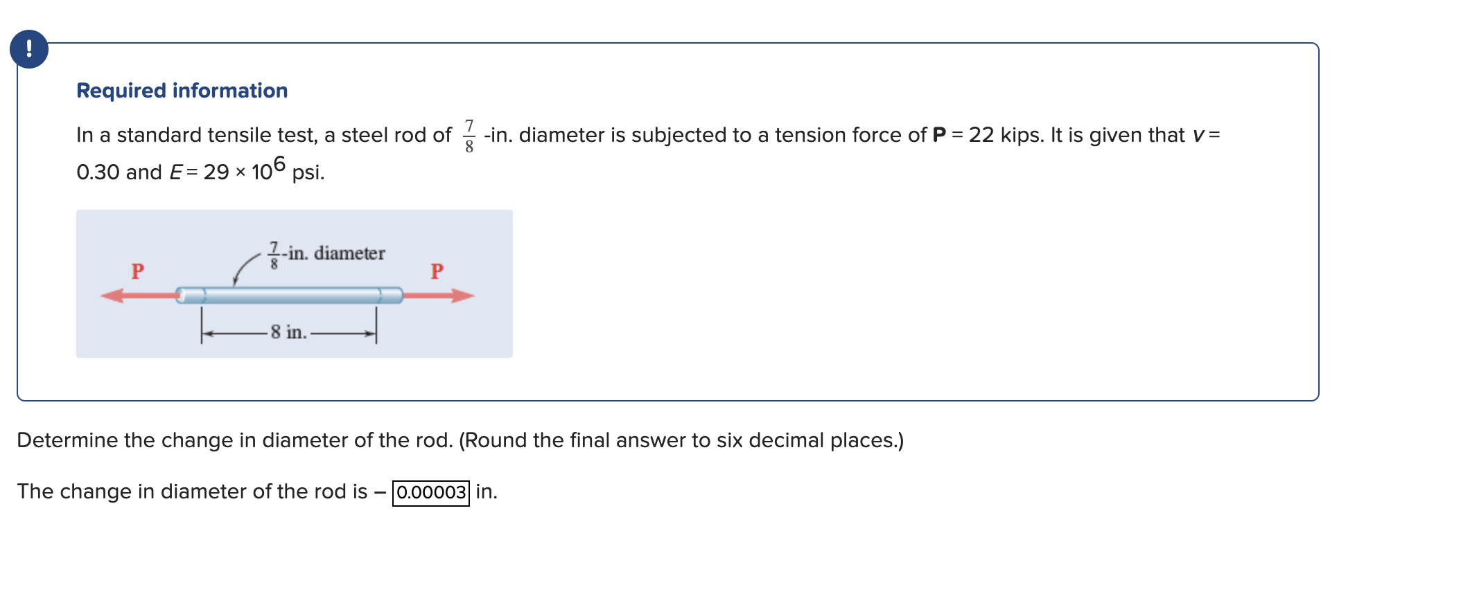 Solved Required information In a standard tensile test, a