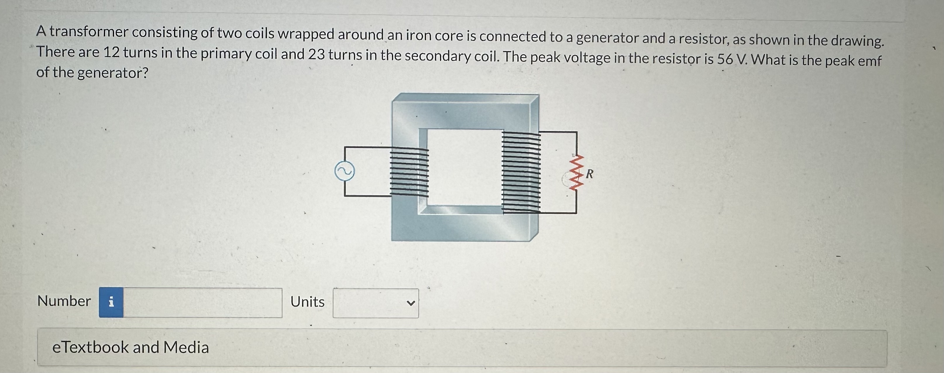 Solved A transformer consisting of two coils wrapped around | Chegg.com