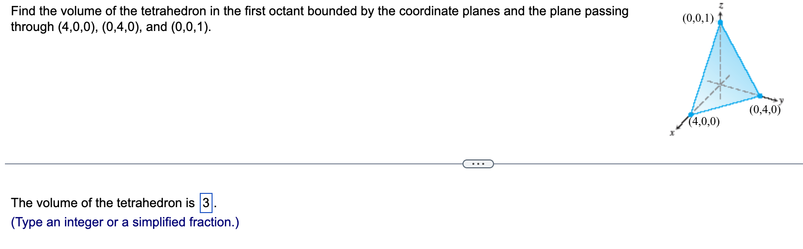 Solved Find The Volume Of The Tetrahedron In The First | Chegg.com