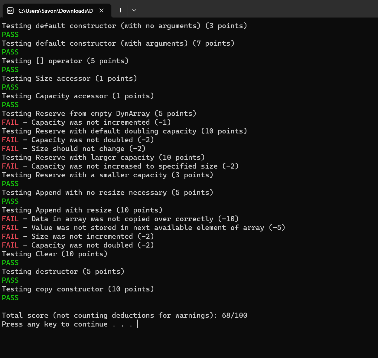Solved In C++, using visual studios. I'm stuck, can someone | Chegg.com
