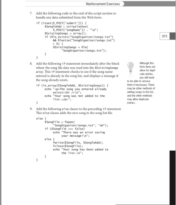 Solved Reinforcement Exercises Exercise 6-1 Create a Song | Chegg.com