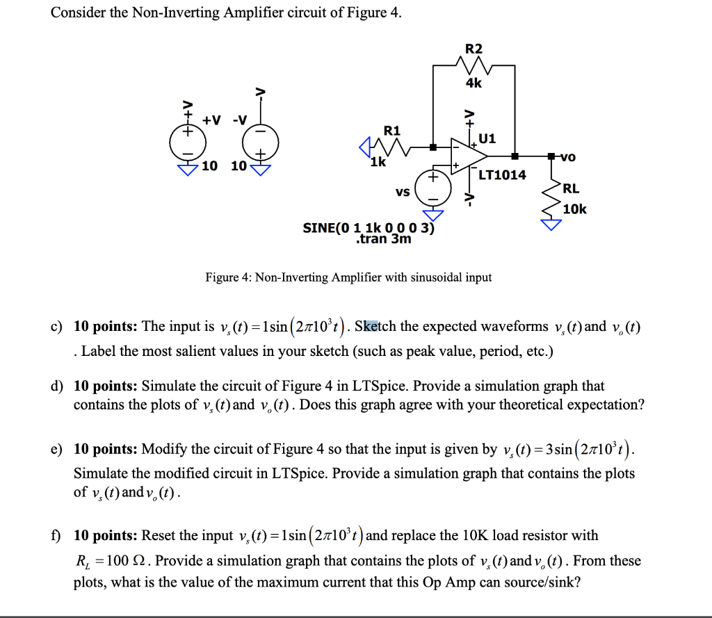 Solved Consider The Non-Inverting Amplifier Circuit Of | Chegg.com