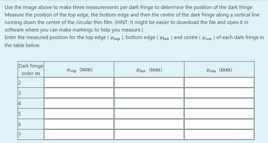 Solved The Image Below Shows A Vertically Suspended Thin Chegg Com