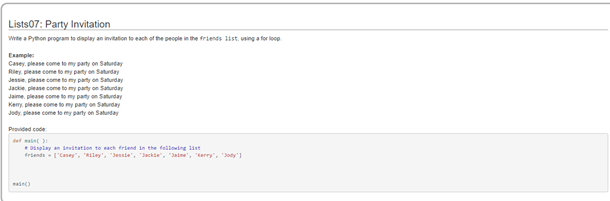 Solved Lists07: Party Invitation Write a Python program to | Chegg.com