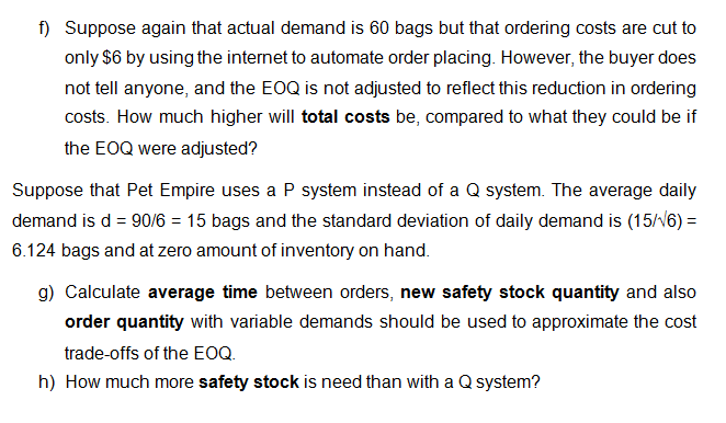 Solved SECTION A PROBLEM SOLVING : PET EMPIRE Sdn. Bhd. (40