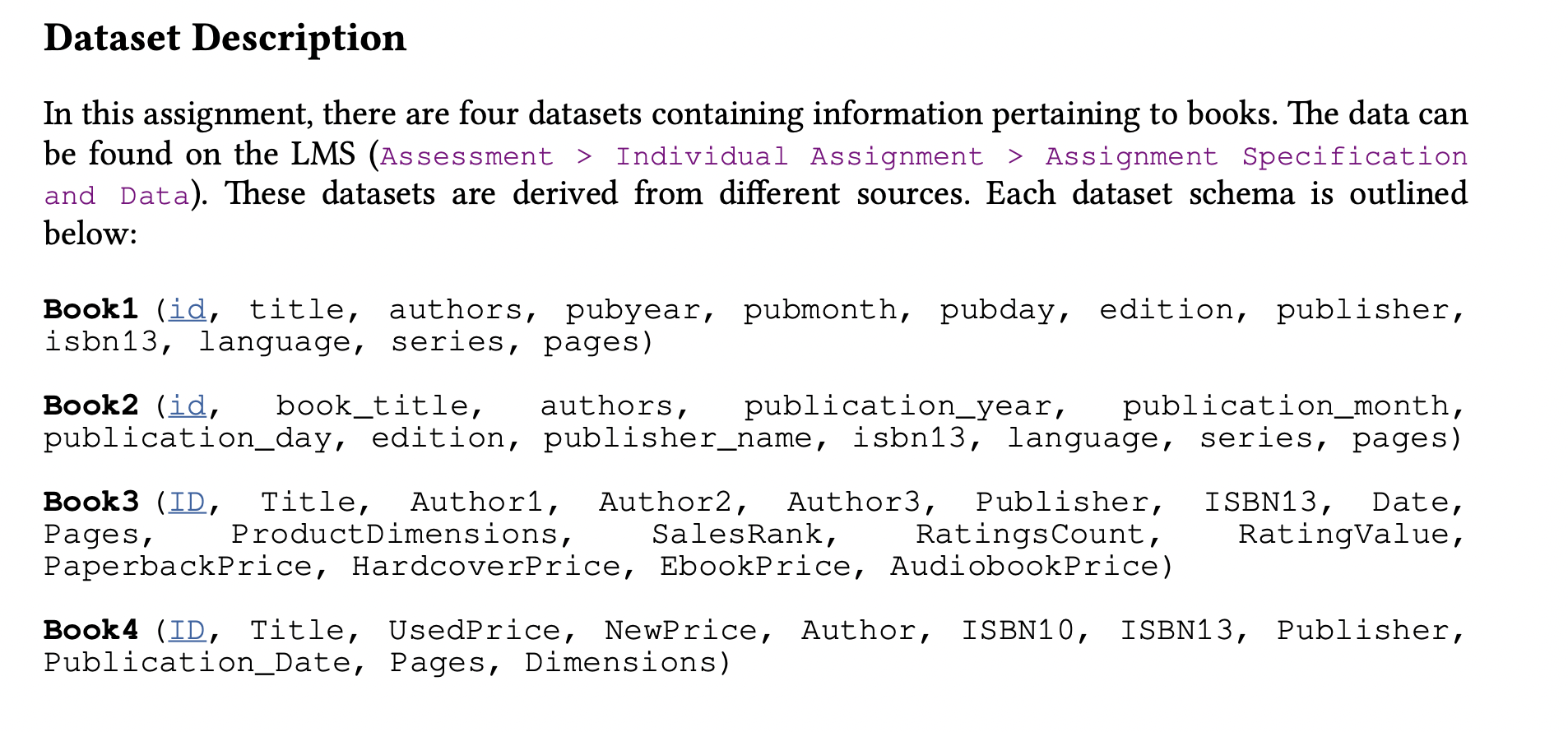 In This Assignment, There Are Four Datasets | Chegg.com