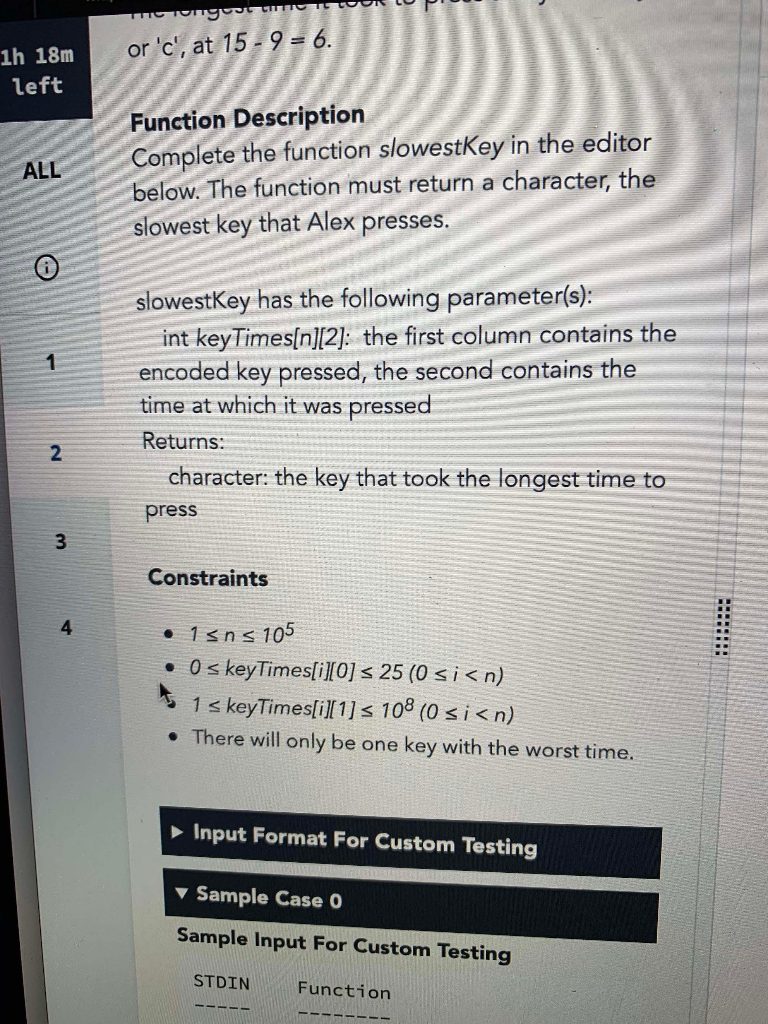 Solved 2 Slowest Key Press A Manufacturer Is Testing A N Chegg Com - roblox key pressed