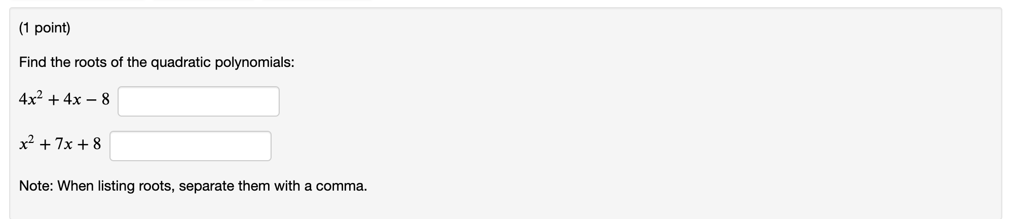 Solved (1 point) Complete the square and find the minimum or | Chegg.com