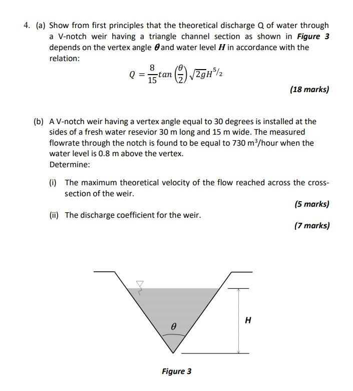 Solved (a) Show from first principles that the theoretical