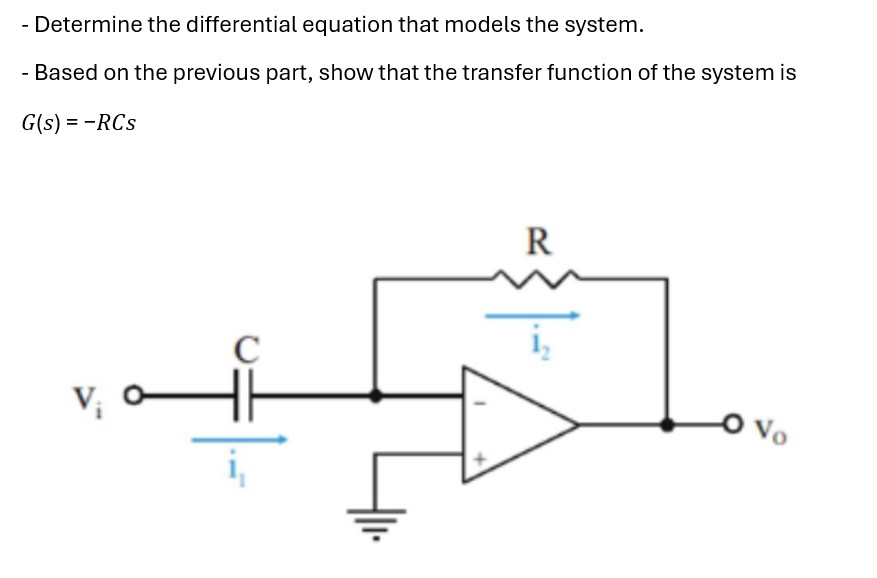 Solved Determine the differential equation that models the | Chegg.com