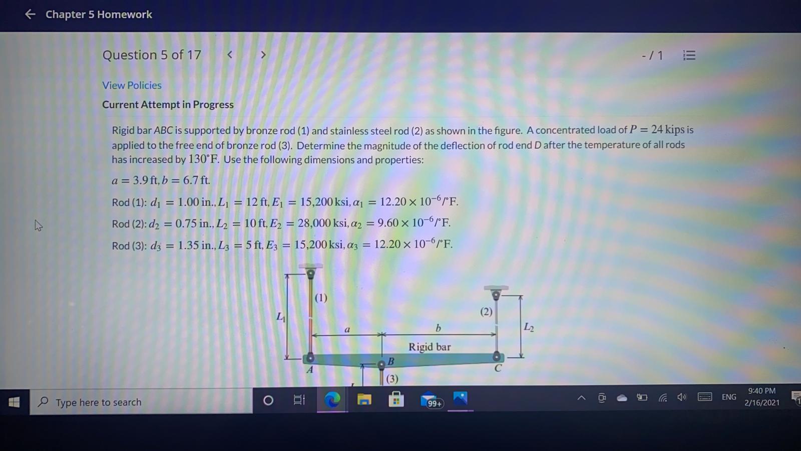 Solved + Chapter 5 Homework Question 5 of 17 -11 View | Chegg.com