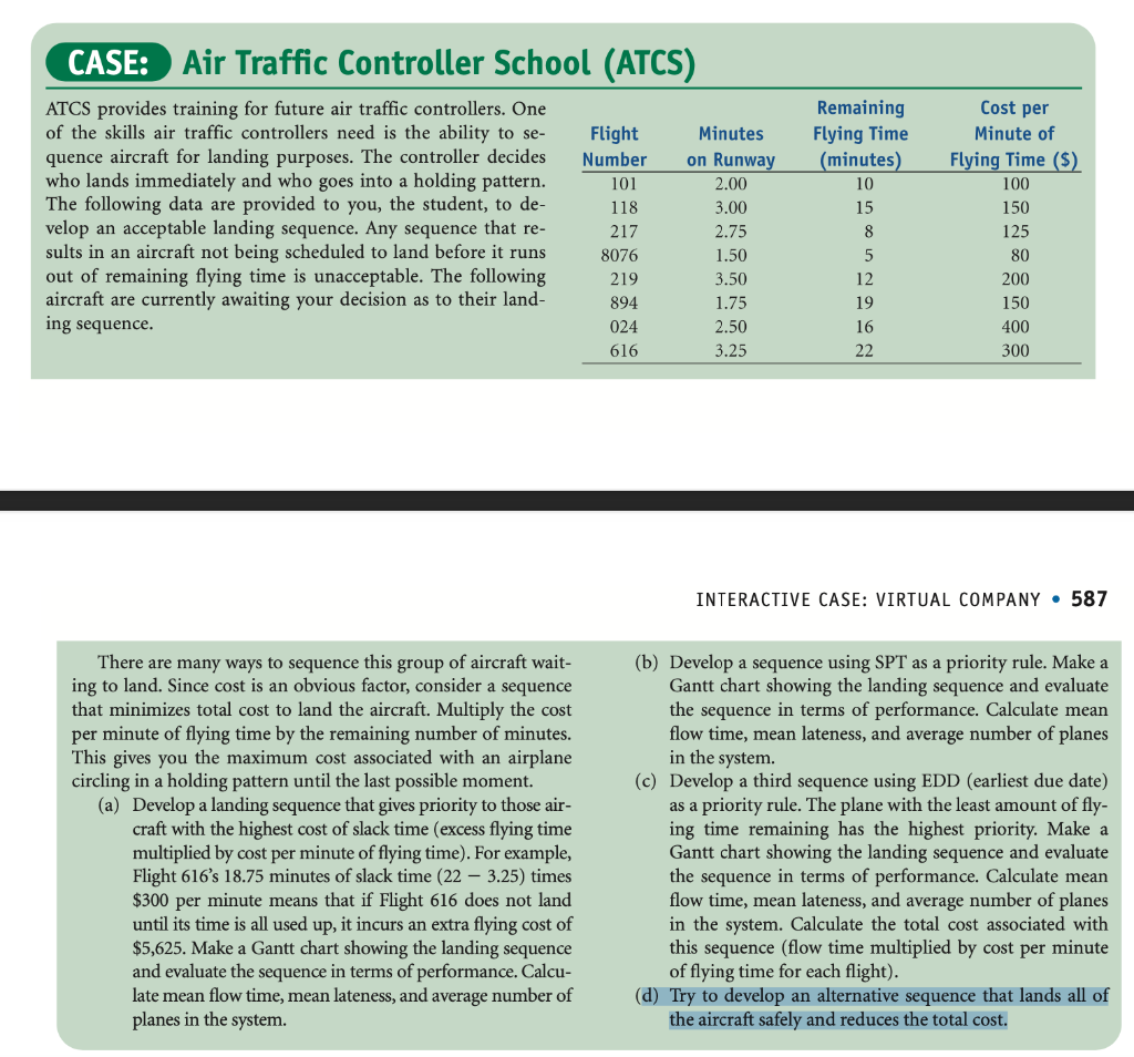 Solved case air traffic controller school atcs atcs chegg