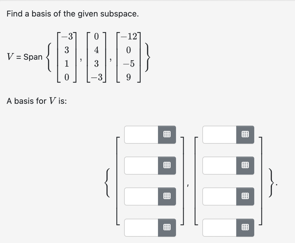 Solved Find A Basis Of The Given | Chegg.com