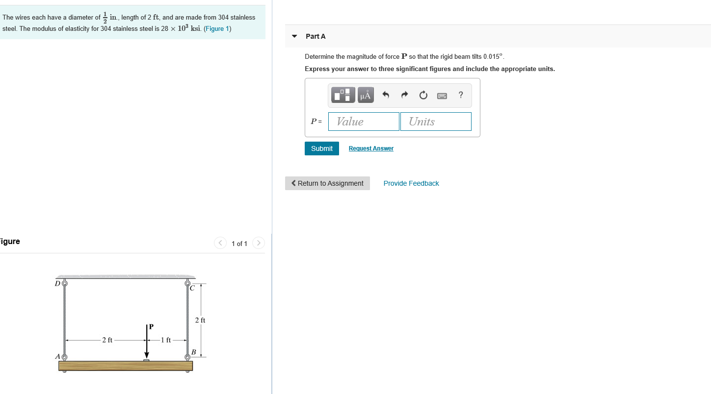 Solved The wires each have a diameter of in., length of 2 | Chegg.com