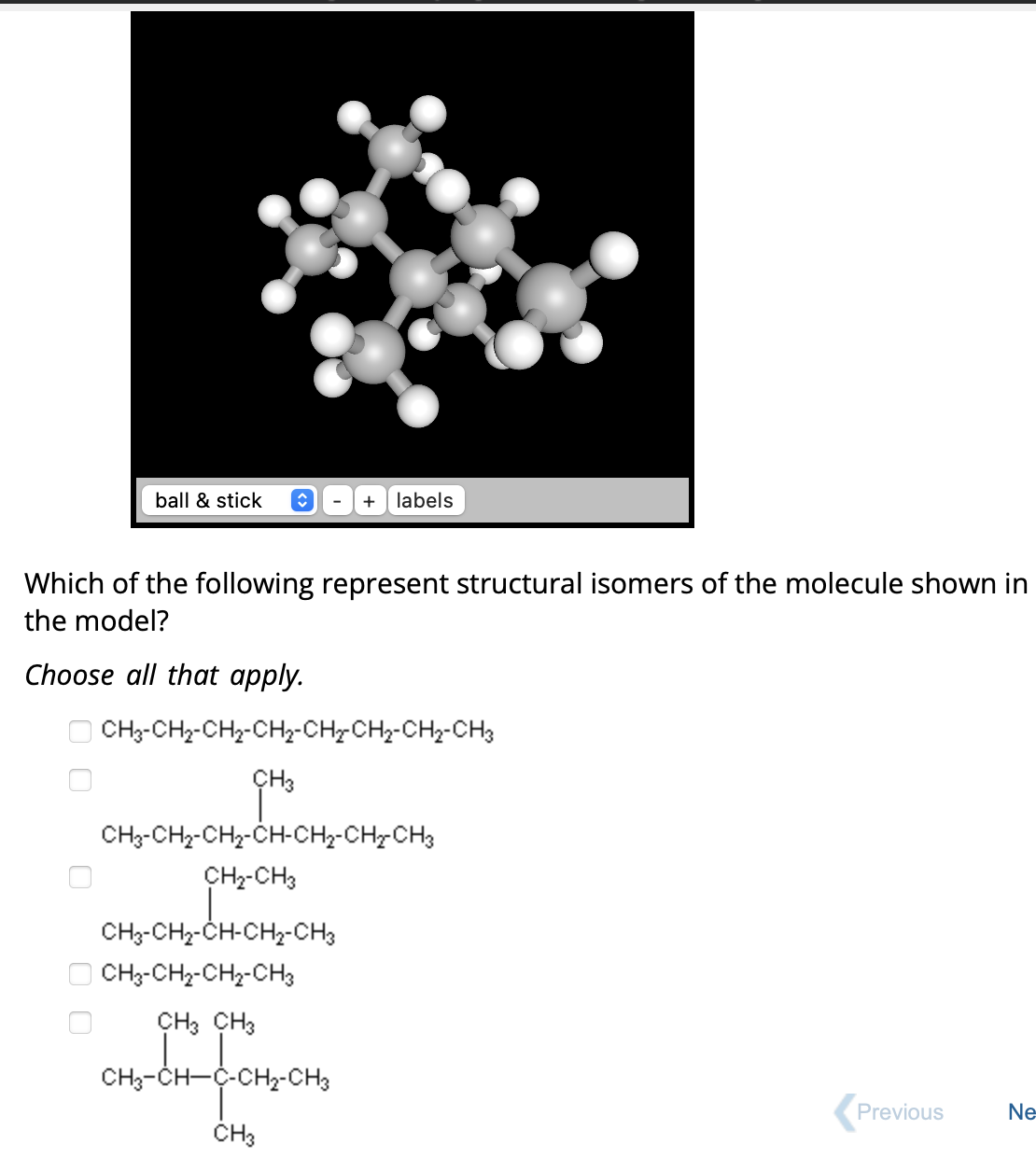 Solved Which Of The Following Represent Structural Isomers | Chegg.com