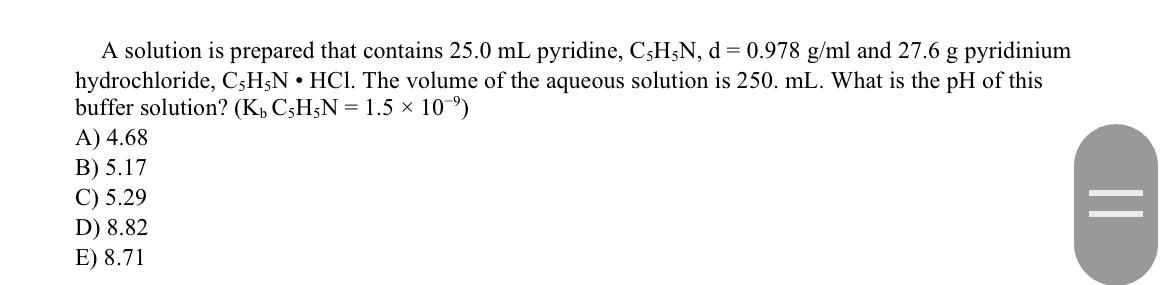 Solved A Solution Is Prepared That Contains 25.0 ML | Chegg.com