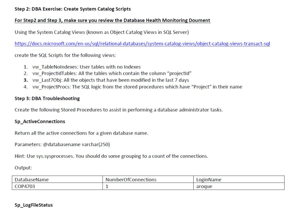 This assignment asks us to create audits via | Chegg.com