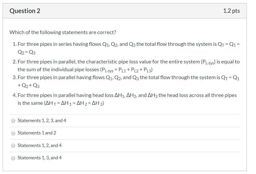 Solved Question 2 1.2 pts Which of the following statements | Chegg.com