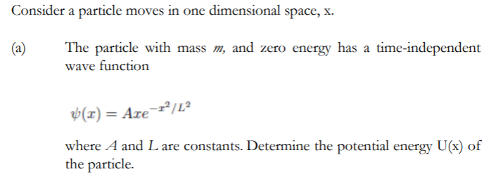 Solved Consider a particle moves in one dimensional space, | Chegg.com