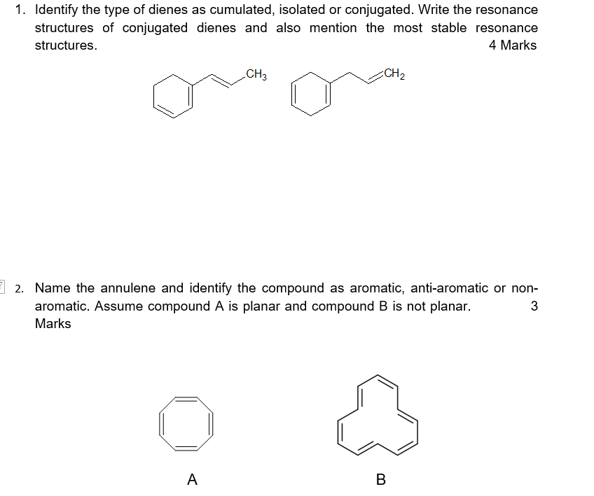 Most stable diene picture