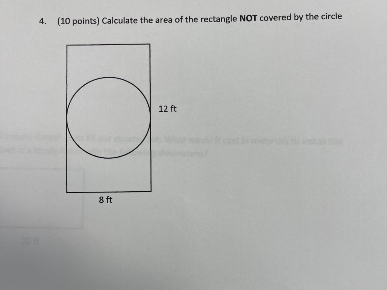 Solved 4. (10 points) Calculate the area of the rectangle | Chegg.com