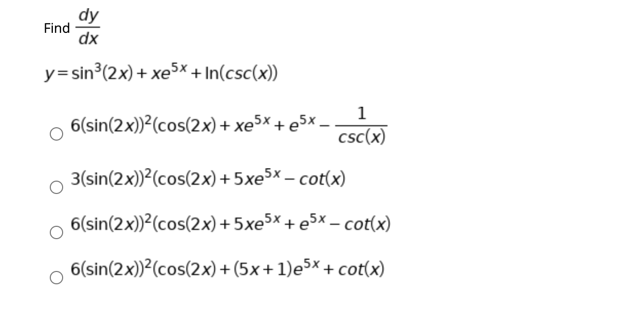 solved-find-dy-dx-y-sin-2x-xe5x-in-csc-x-chegg