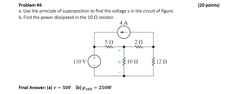 Solved (20 Points) Problem #4 A. Use The Principle Of | Chegg.com