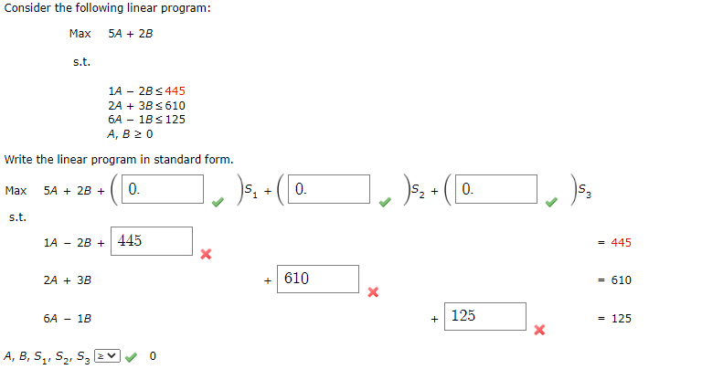 Solved Consider the following linear program: Max 5A + 2B | Chegg.com