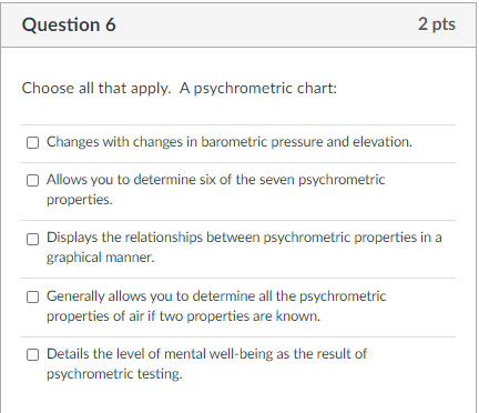 Solved Question 6 2 pts Choose all that apply. A | Chegg.com