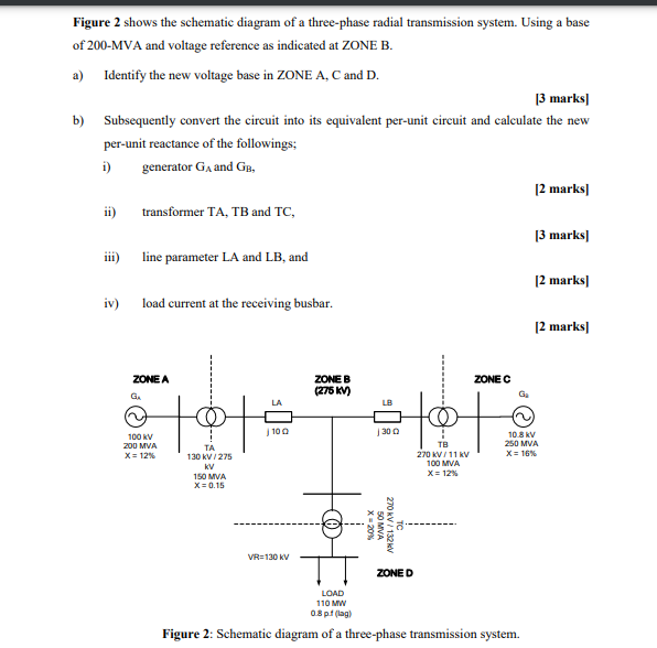 Solved Figure 2 shows the schematic diagram of a three-phase | Chegg.com