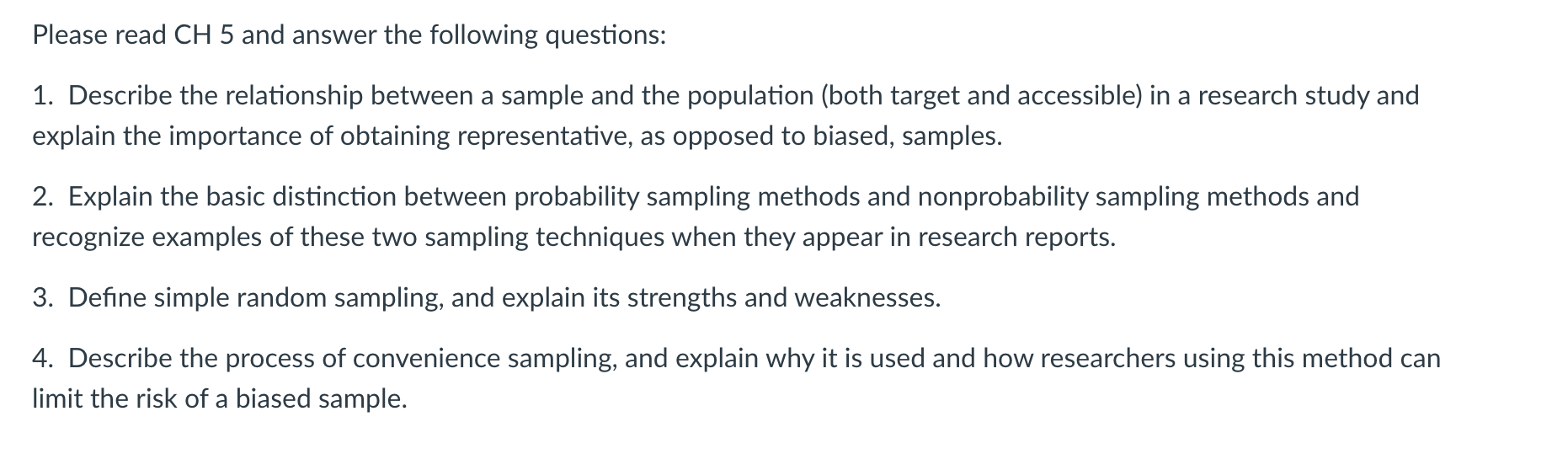 Solved Please read CH5 and answer the following questions: | Chegg.com