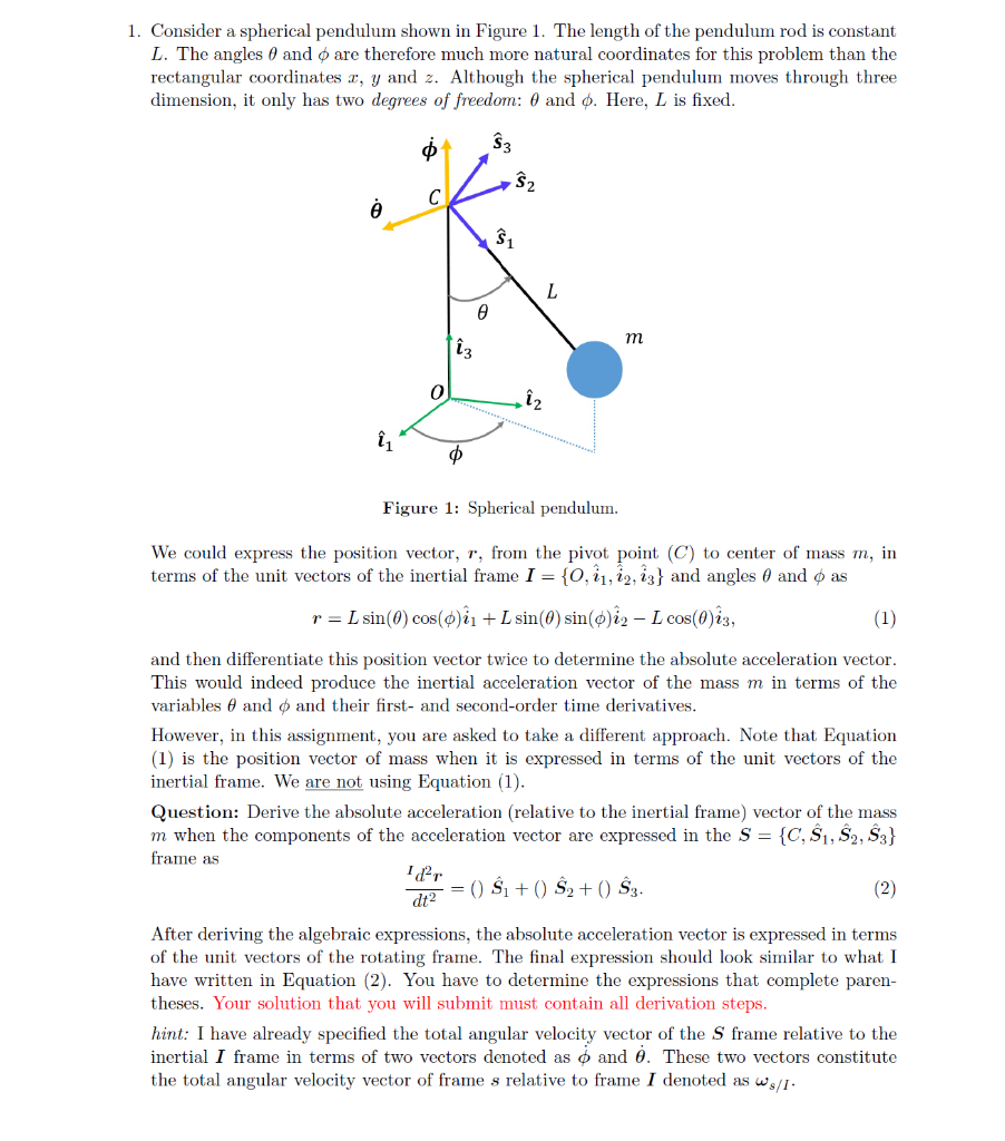 Derive the absolute acceleration (relative to the | Chegg.com