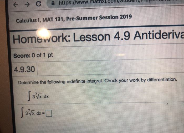 Solved Score: 0 of 1 pt 4.9.25 Evaluate the following | Chegg.com