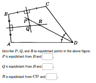 Solved Describe P,Q, and R as equidistant points in the | Chegg.com