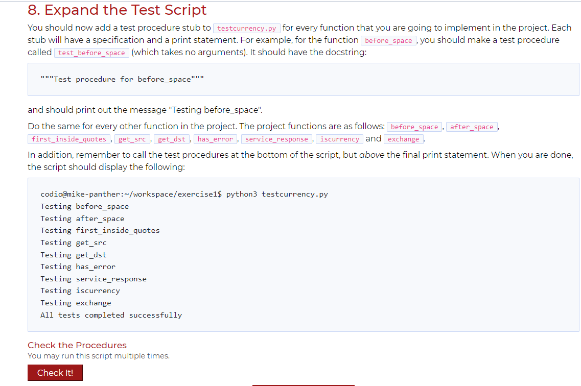 Solved 8. Expand The Test Script You Should Now Add A Test | Chegg.com