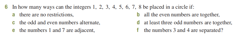 Solved 6 In how many ways can the integers 1, 2, 3, 4, 5, 6, | Chegg.com
