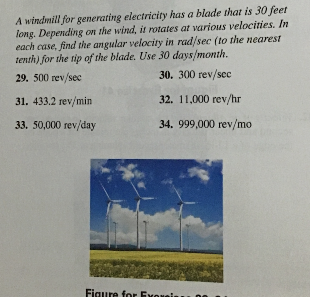 Solved A Windmill For Generating Electricity Has A Blade Chegg Solved A Windmill For Generating Electricity Has A Blade Chegg