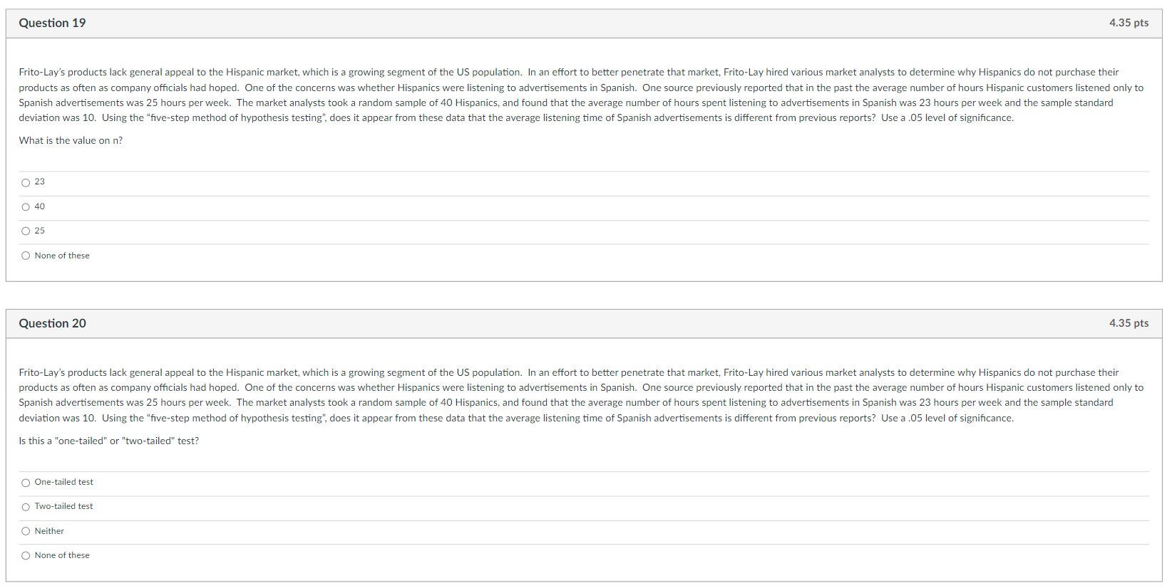 Solved What is the value on n ? \begin{tabular}{l} 23 \\ | Chegg.com