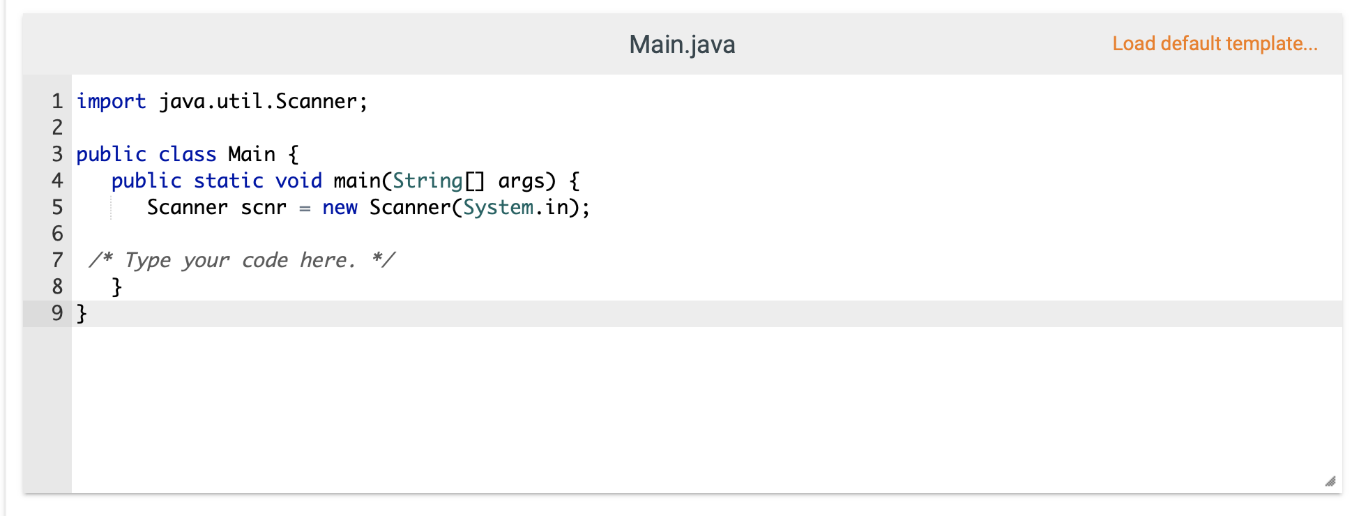 Solved Main.java Load default template... 1 import | Chegg.com