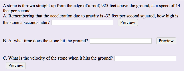 Solved A stone is thrown straight up from the edge of a | Chegg.com