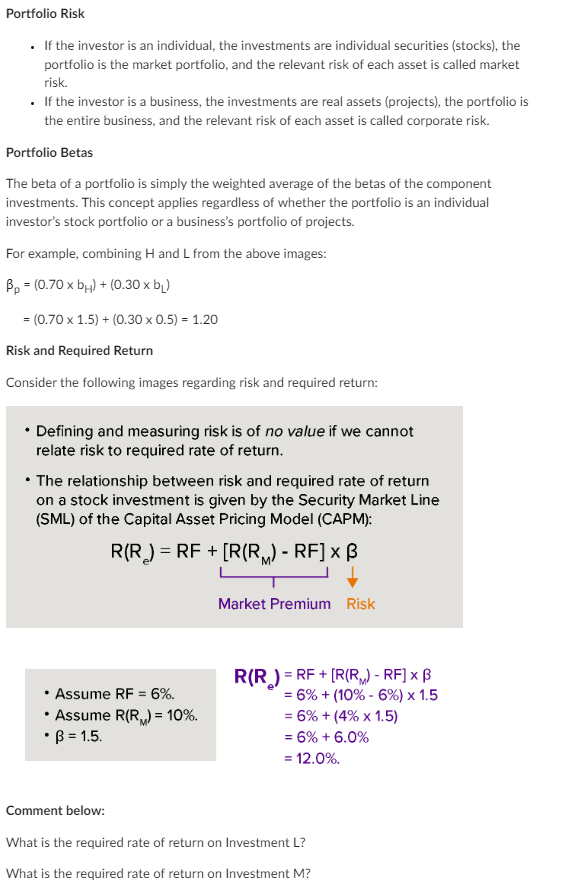 Solved Comment below: What is the required rate of return on | Chegg.com