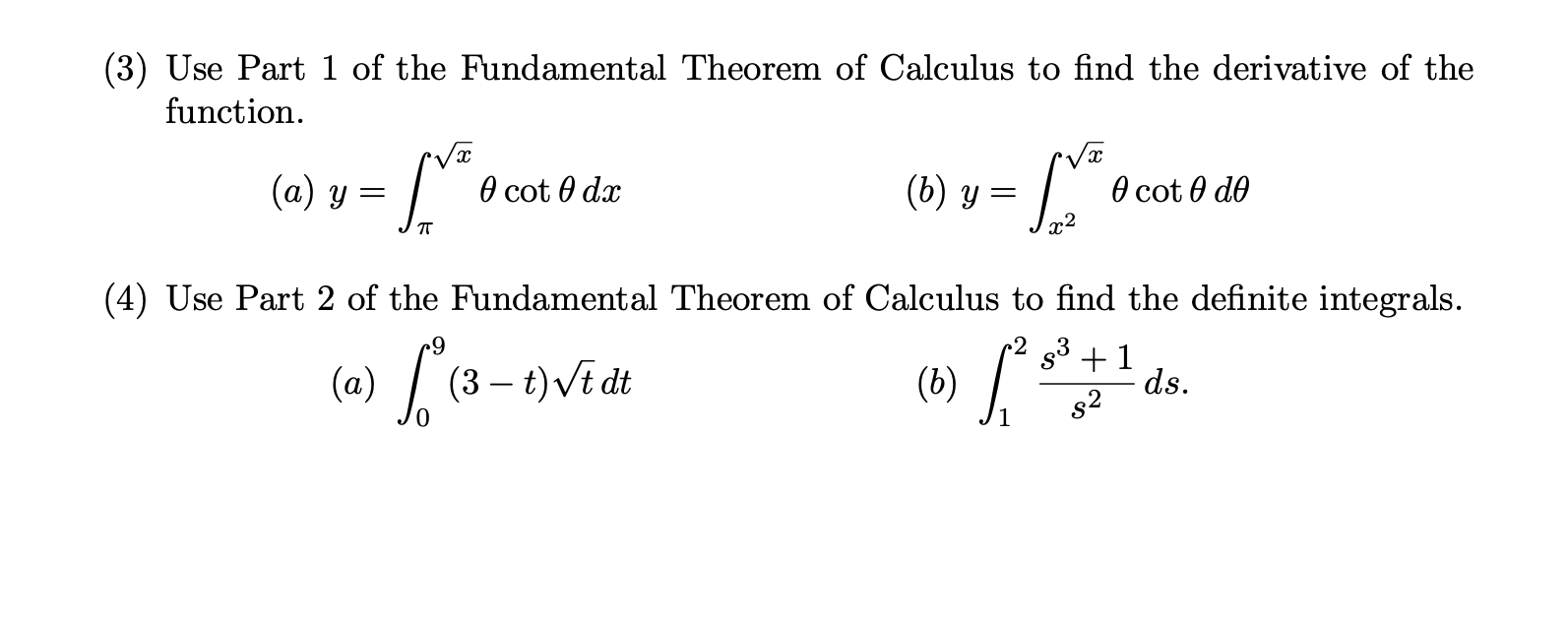 fundamental theorem of calculus derivative part