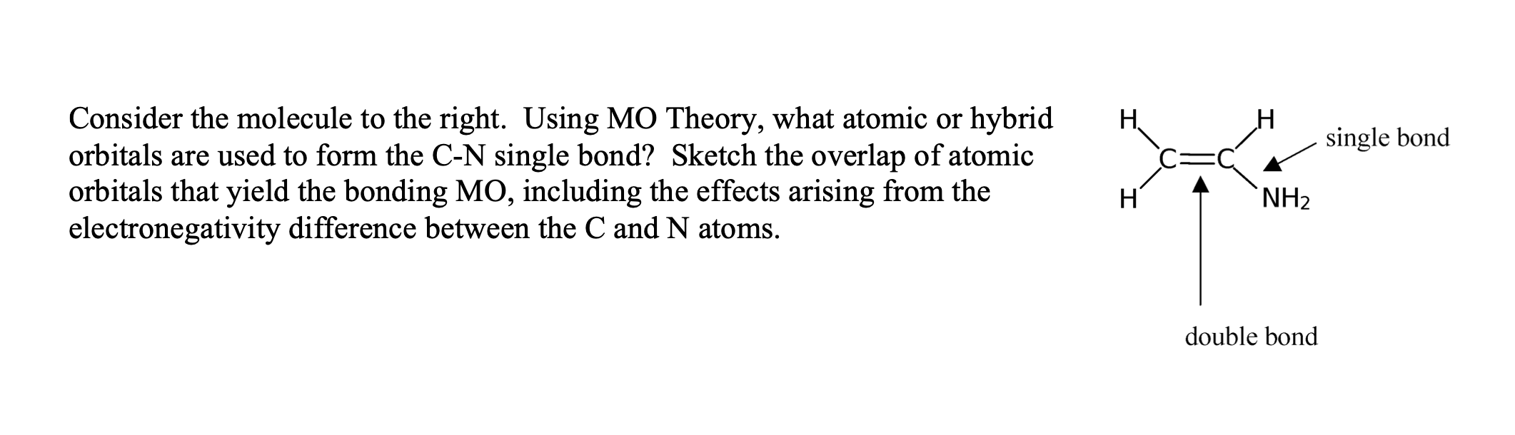 Solved Consider the molecule to the right. Using MO Theory, | Chegg.com