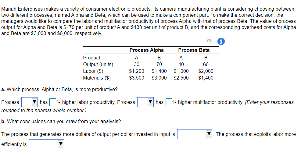 Solved Options For A: Beta Or Alpha Options For B: Process | Chegg.com