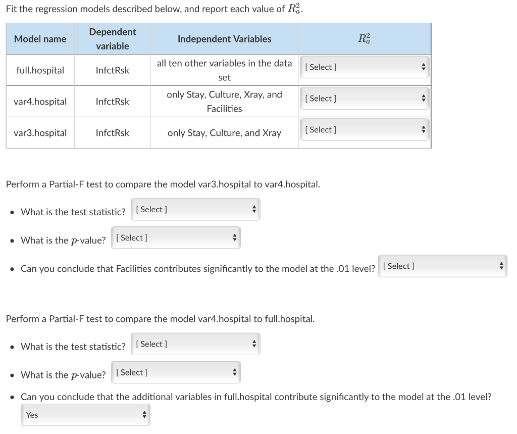Fit the regression models described below, and report | Chegg.com