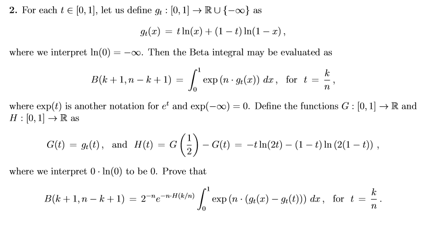 Solved 2 For Each T 0 1 Let Us Define 9 0 1 Chegg Com