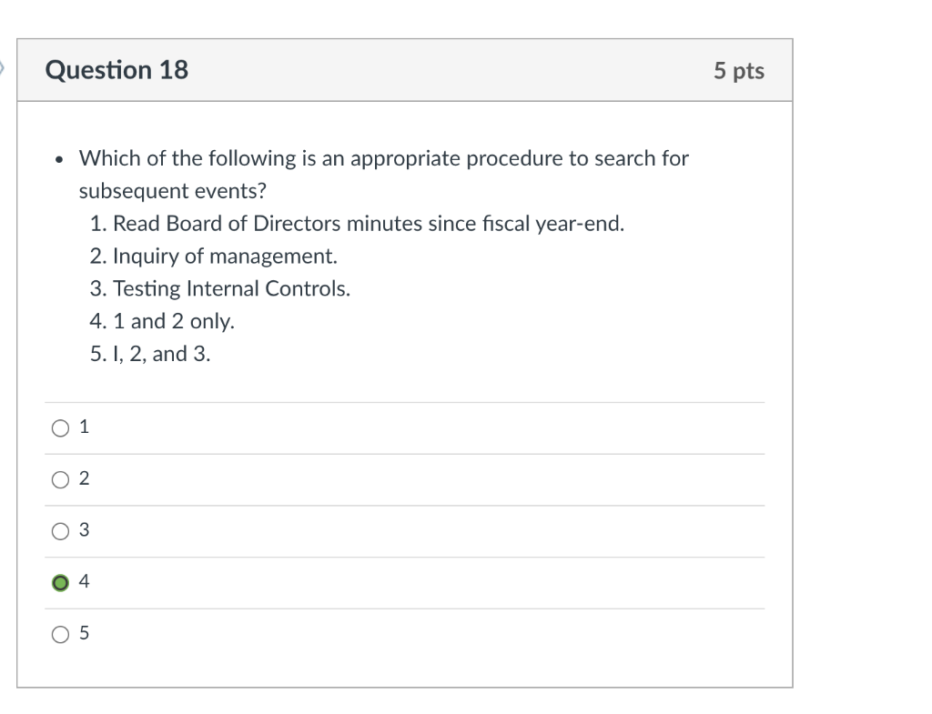 Solved Question 18 5 pts Which of the following is an | Chegg.com