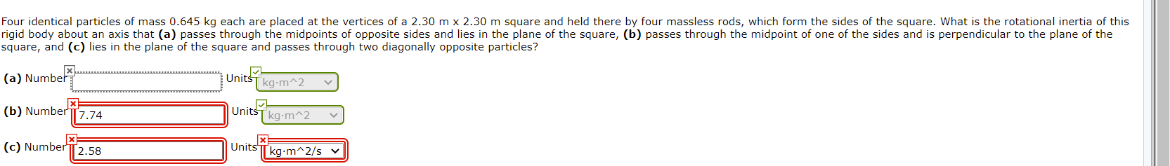 Solved Four Identical Particles Of Mass 0.645 Kg Each Are | Chegg.com